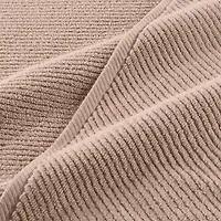 Madison Park Diagonal Ribbed 500gsm Cotton Zero Twist Quick Dry 6-pc. Bath Towel Set