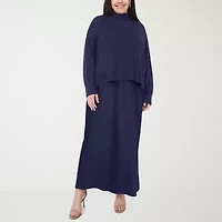 Sam And Jess Womens Plus Long Sleeve Sweater  Dress Set