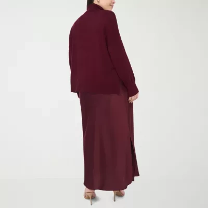 Sam And Jess Womens Plus Long Sleeve Sweater  Dress Set