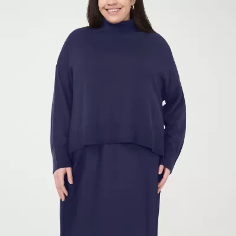 Sam And Jess Womens Plus Long Sleeve Sweater  Dress Set