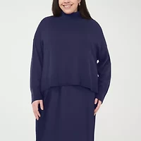 Sam And Jess Womens Plus Long Sleeve Sweater  Dress Set