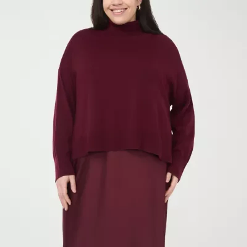Sam And Jess Womens Plus Long Sleeve Sweater  Dress Set