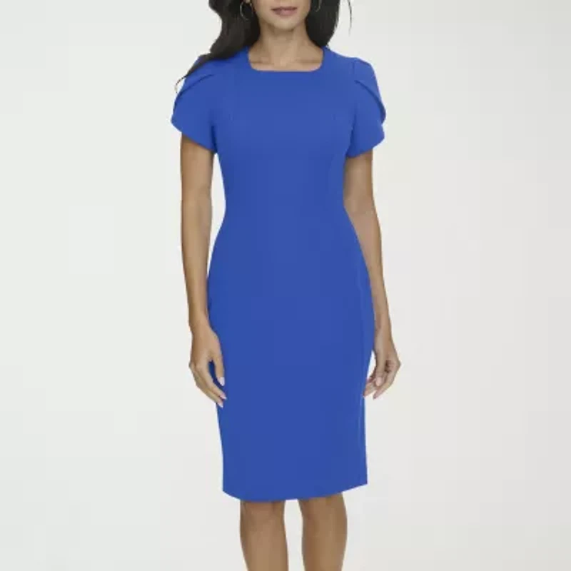 Marc New York Womens Short Sleeve Sheath Dress