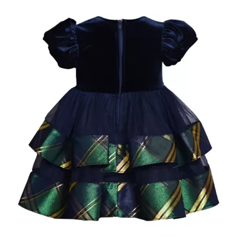 Bonnie Jean Toddler Girls Short Sleeve Puffed Babydoll Dress