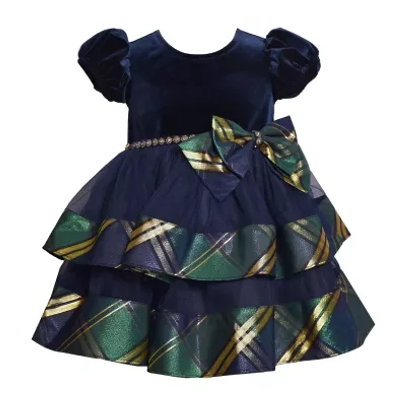 Bonnie Jean Toddler Girls Short Sleeve Puffed Babydoll Dress