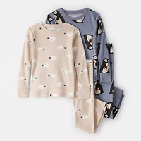 Carter's Baby Boys Round Neck Long Sleeve 4-pc. Pajama Sets