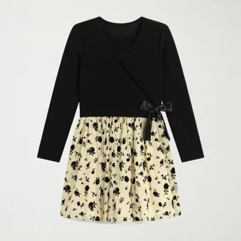 Knit Works Big Kid Girls Floral 2-pc. Dress Set