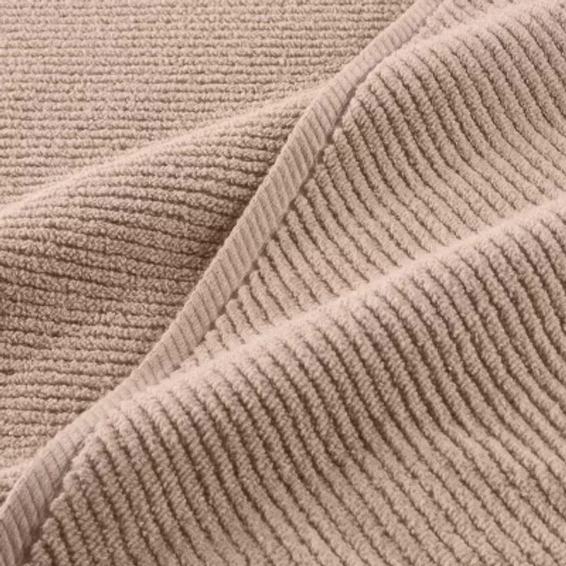 Madison Park Diagonal Ribbed 500gsm Cotton Zero Twist 4-pc. Quick Dry Hand Towel Set