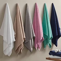 Madison Park Diagonal Ribbed 500gsm Cotton Zero Twist Quick Dry Bath Towel Set
