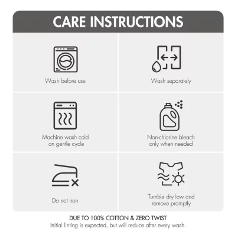 Madison Park Diagonal Ribbed 500gsm Cotton Zero Twist Quick Dry Bath Towel Set