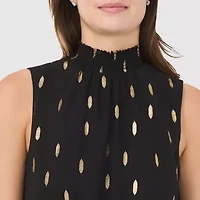 MSK Womens Sleeveless Dots Maxi Dress