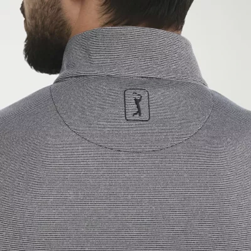 PGA TOUR Mens Regular Fit Long Sleeve Polo Shirt