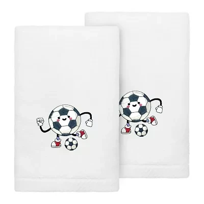 Linum Home Textiles Soccer Player 2-pc. Embellished Hand Towel