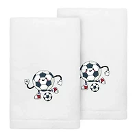 Linum Home Textiles Soccer Player 2-pc. Embellished Hand Towel