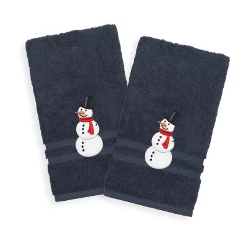 Linum Home Textiles Christmas 2-pc. Embellished Hand Towel