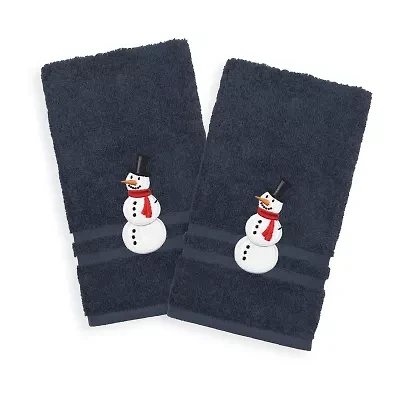 Linum Home Textiles Christmas 2-pc. Embellished Hand Towel