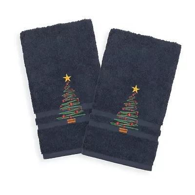 Linum Home Textiles Christmas 2-pc. Embellished Hand Towel
