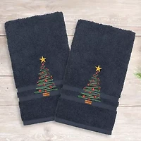 Linum Home Textiles Christmas 2-pc. Embellished Hand Towel