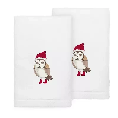Linum Home Textiles Christmas 2-pc. Embellished Hand Towel