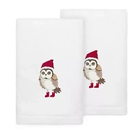 Linum Home Textiles Christmas 2-pc. Embellished Hand Towel