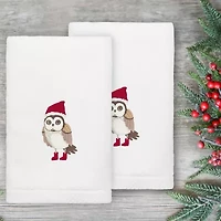 Linum Home Textiles Christmas 2-pc. Embellished Hand Towel