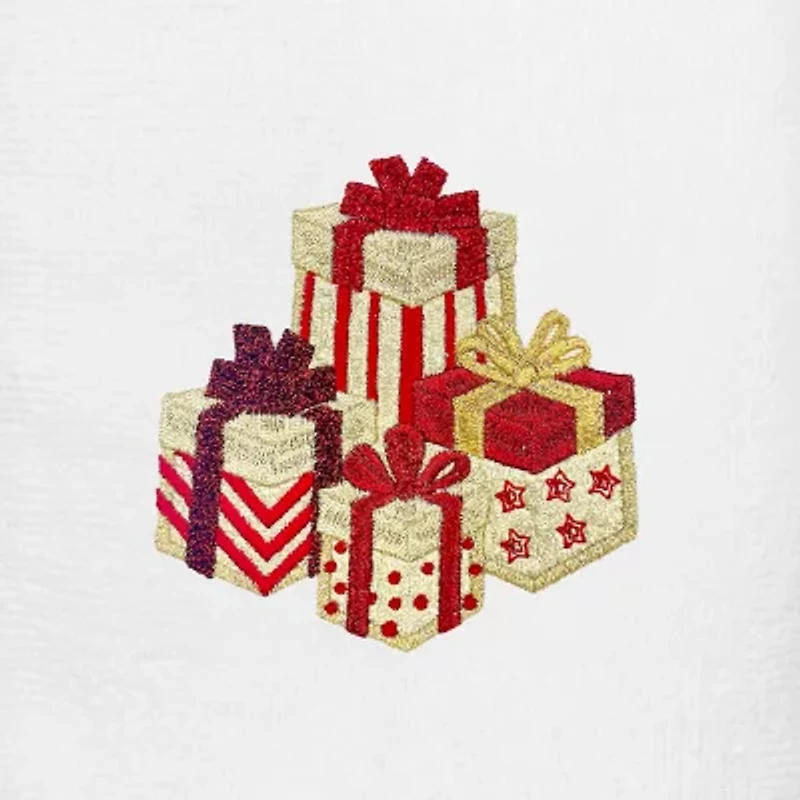 Linum Home Textiles Christmas Gifts 2-pc. Embellished Hand Towel