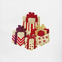 Linum Home Textiles Christmas Gifts 2-pc. Embellished Hand Towel