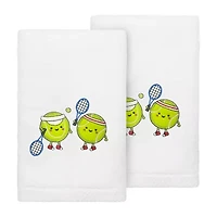 Linum Home Textiles Tennis Players 2-pc. Embellished Hand Towel