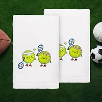 Linum Home Textiles Tennis Players 2-pc. Embellished Hand Towel