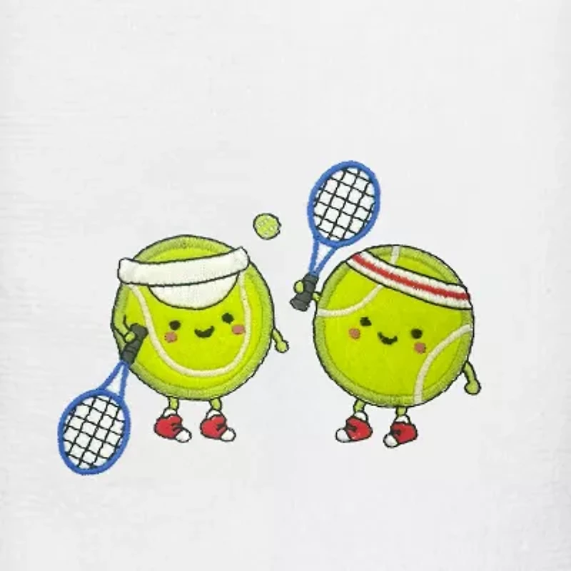 Linum Home Textiles Tennis Players 2-pc. Embellished Hand Towel