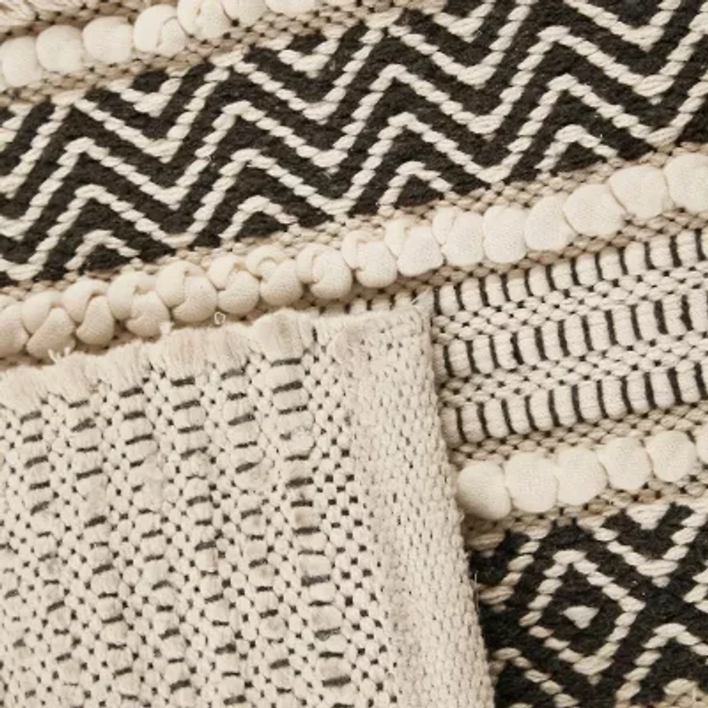 INK+IVY Asher Woven Texture Stripe Bath Rug
