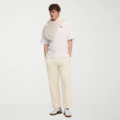 PUMA Mens Drawstring Waist Relaxed Fit Fleece Sweatpant