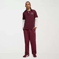 PUMA Mens Drawstring Waist Wide Leg Relaxed Fit Fleece Sweatpant