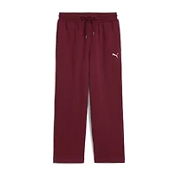 PUMA Mens Drawstring Waist Wide Leg Relaxed Fit Fleece Sweatpant