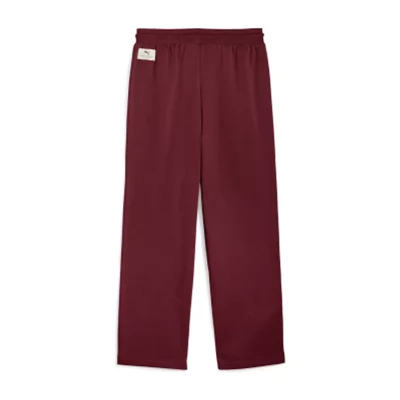 PUMA Mens Drawstring Waist Wide Leg Relaxed Fit Fleece Sweatpant