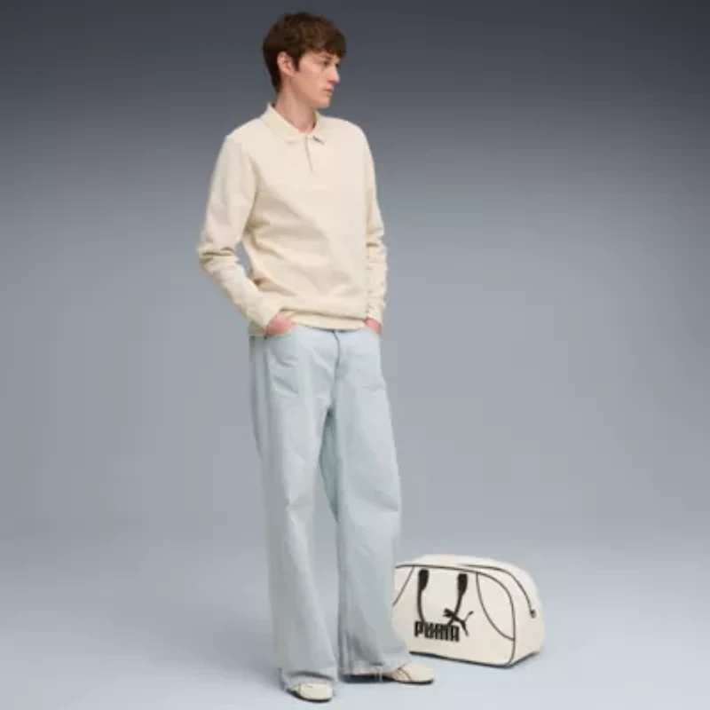 PUMA Mens Regular Fit Long Sleeve Polo Shirt