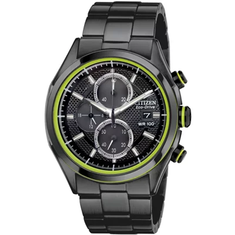 Drive from Citizen Mens Chronograph Black Stainless Steel Bracelet Watch Ca0435-51e