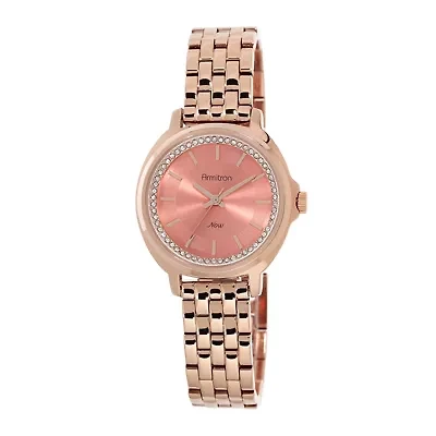 Armitron® Now® Womens Crystal-Accent Rose-Tone Bracelet Watch