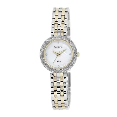 Armitron® Now® Womens Crystal-Accent Two-Tone Bracelet Watch