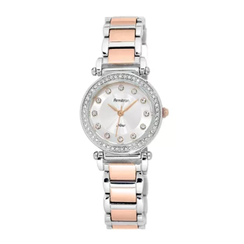 Armitron® Now® Womens Crystal-Accent Rose-Tone Bracelet Watch
