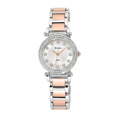 Armitron® Now® Womens Crystal-Accent Rose-Tone Bracelet Watch
