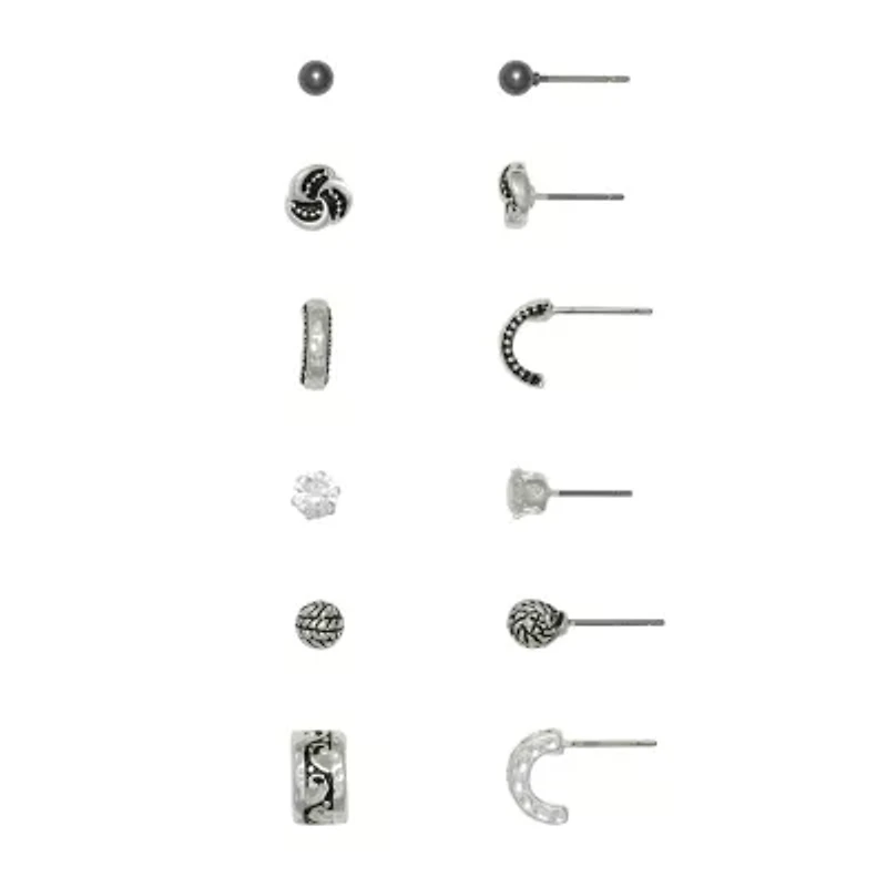 Mixit Womens Hypoallergenic 6 Pair Earring Set