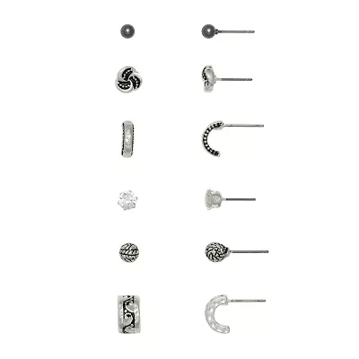 Mixit Womens Hypoallergenic 6 Pair Earring Set