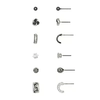 Mixit Womens Hypoallergenic 6 Pair Earring Set