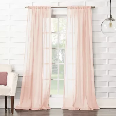 Lichtenberg Lola Rod Pocket Sheer Single Curtain Panel