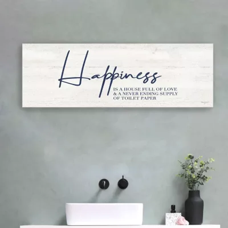 Lumaprints Bathroom Humor Panel Ii-Happiness Giclee Canvas Art