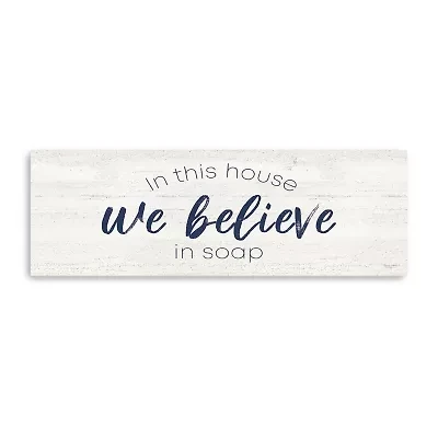 Lumaprints Bathroom Humor Panel V-Believe Giclee Canvas Art