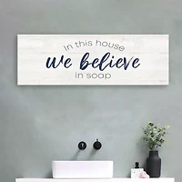 Lumaprints Bathroom Humor Panel V-Believe Giclee Canvas Art