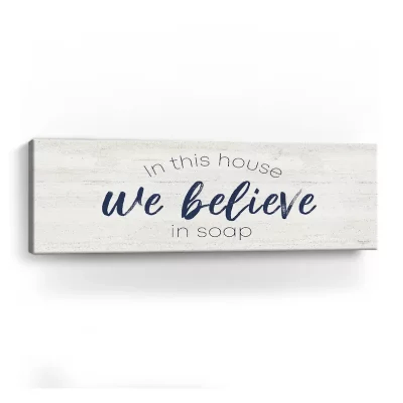 Lumaprints Bathroom Humor Panel V-Believe Giclee Canvas Art