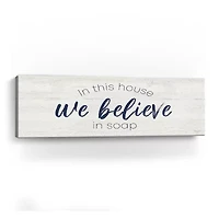 Lumaprints Bathroom Humor Panel V-Believe Giclee Canvas Art